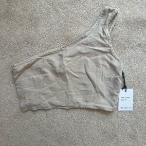NWT one shoulder cropped top
